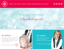 Tablet Screenshot of mintmarketingworks.com
